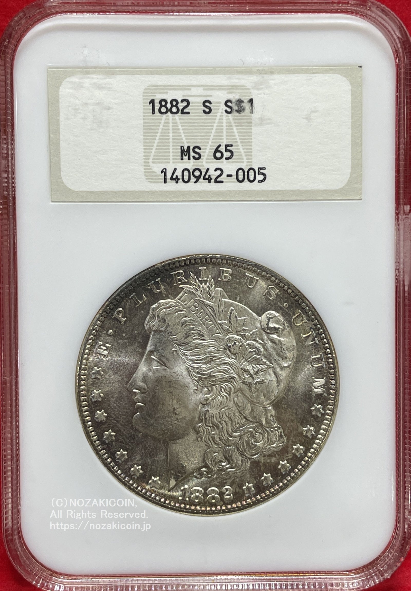 アメリカ 1ドル銀貨 1882年S NGC MS65 005 – 野崎コイン