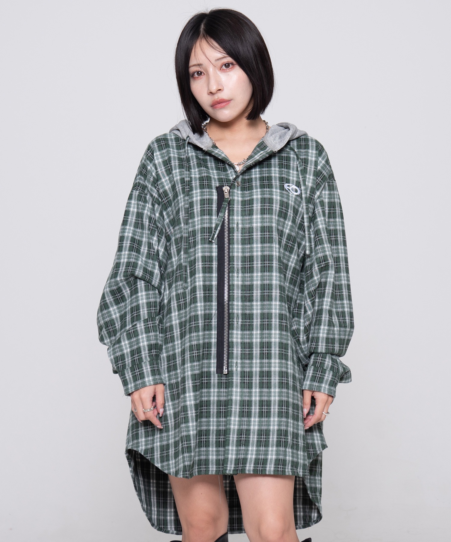 OY/オーワイ』 S.L CHECK ZIPPER HOODIE SHIRTS/チェックジップ