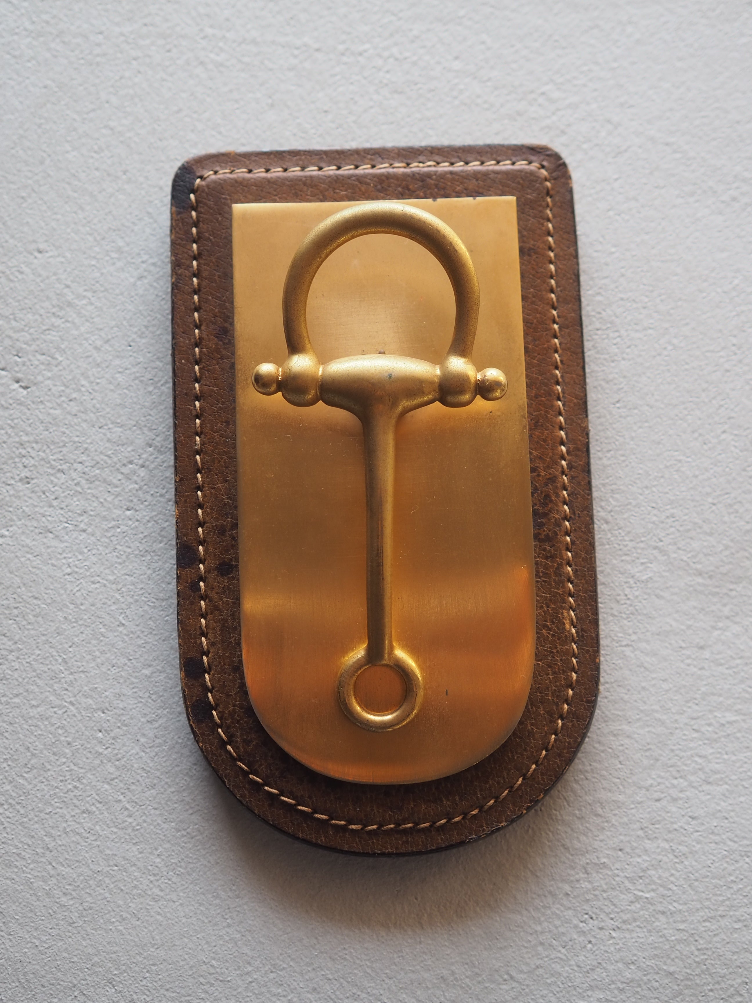 GUCCI グッチ オールド ペーパーウェイト 置物 インテリア ブラウン