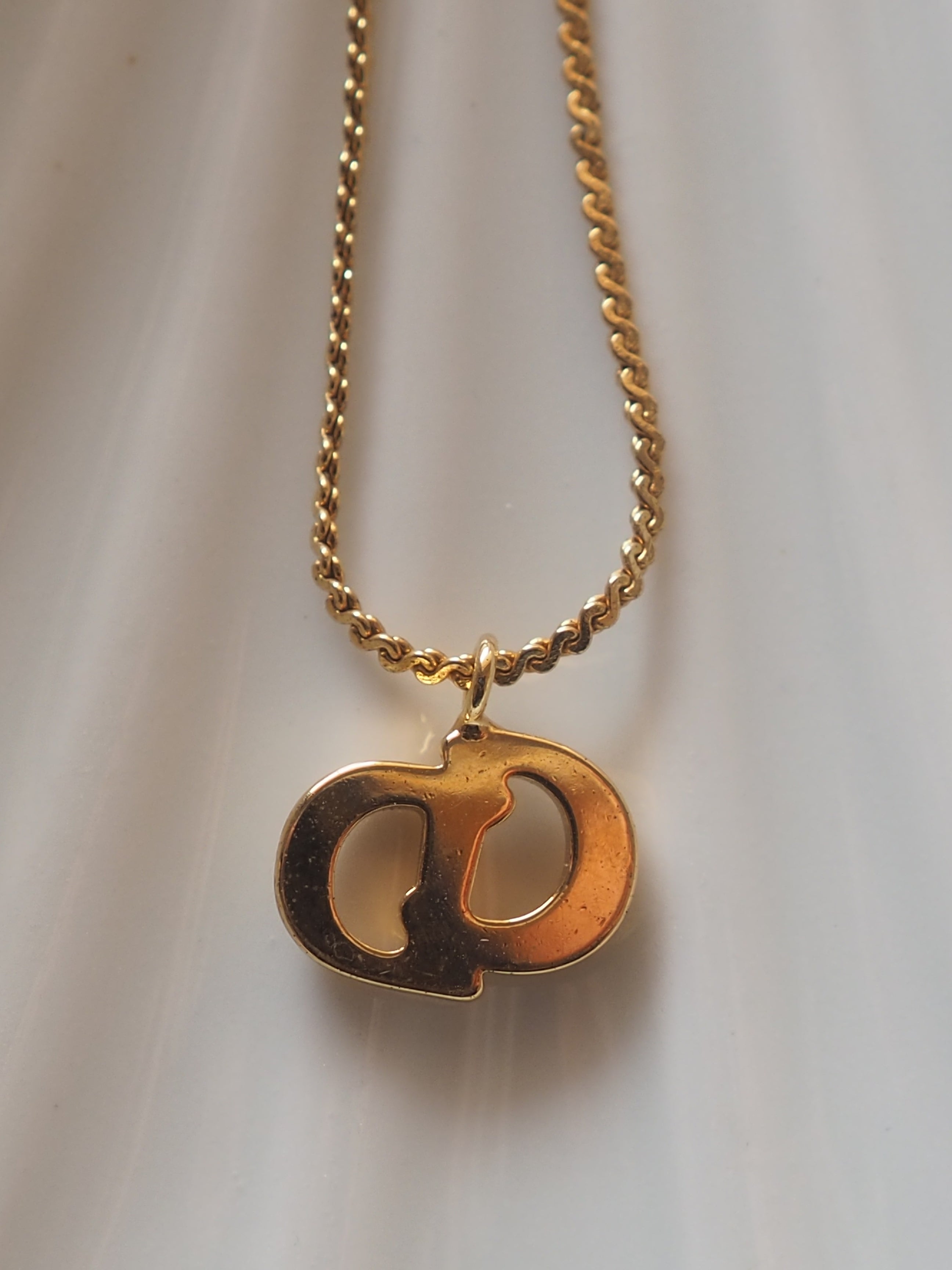 Christian Dior ディオール CDロゴ ネックレス ゴールド ヴィンテージ