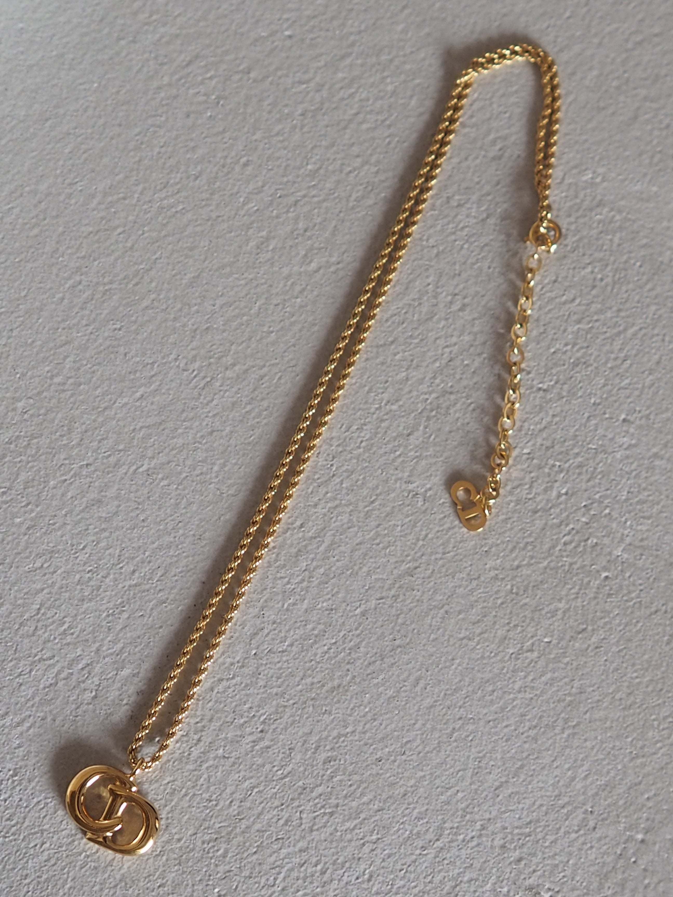 Christian Dior ディオール CDロゴ ネックレス ゴールド ヴィンテージ