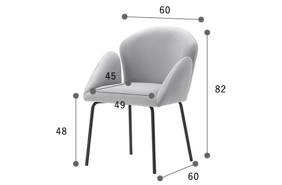モーダ・エン・カーサ ダイニングチェア チューリップ