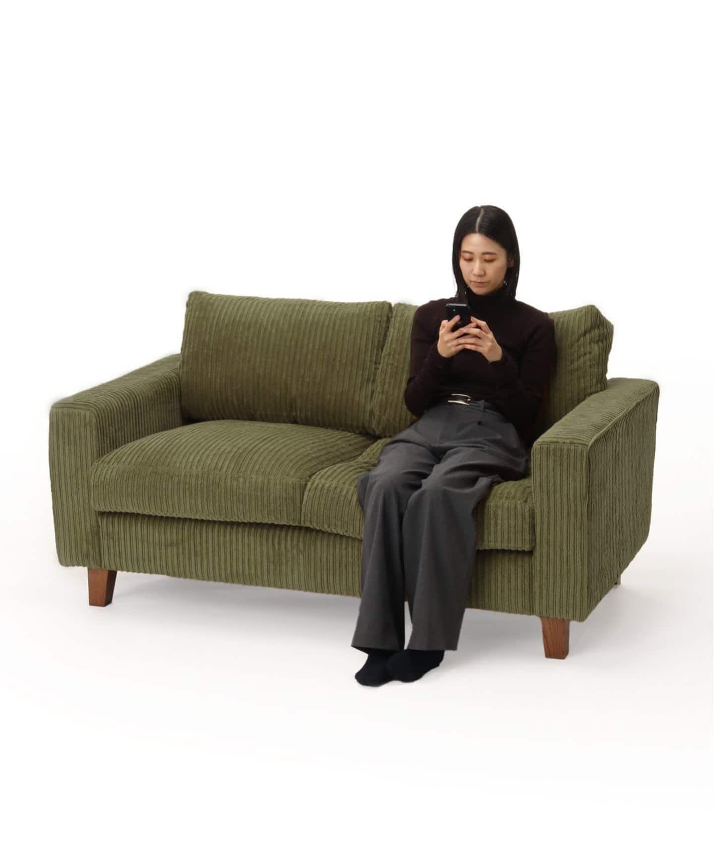 JETTY feather OTTOMAN カーキ AC07コーデュロイ