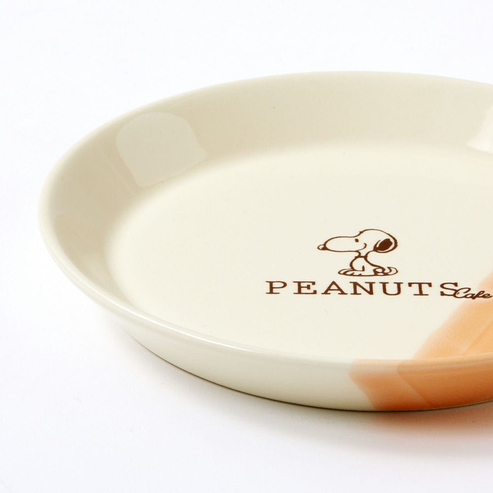 PEANUTS Cafe テーブルウェア ツートーンシリーズ プレートS オレンジ