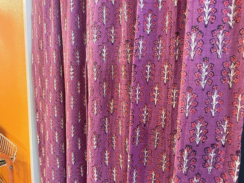 Oranzovy オンラインショップ】インド ブロックプリント のれんカーテン