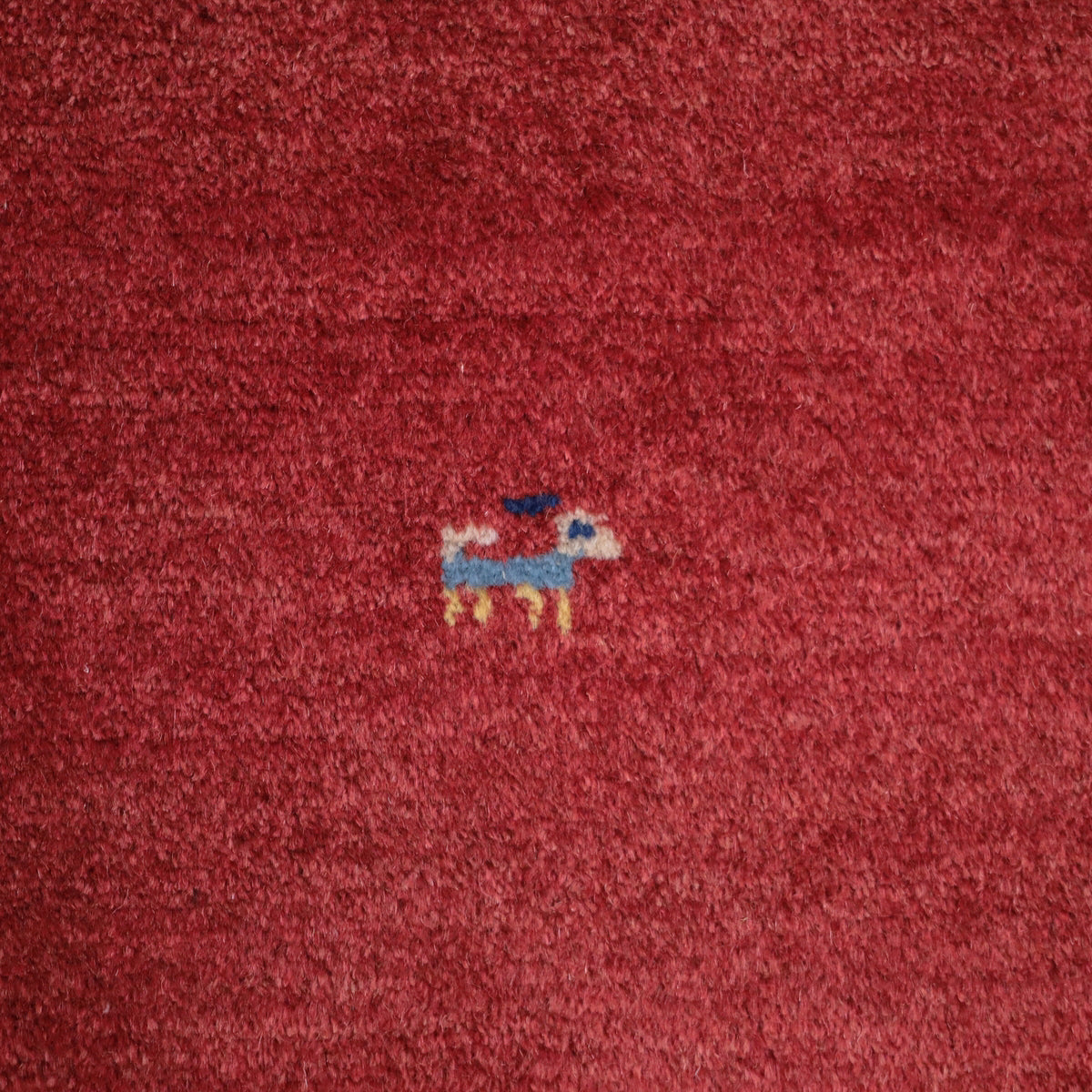 ゾランヴァリ,ギャッベ,210×152cm｜ペルシャ手織りラグ,無地レッド