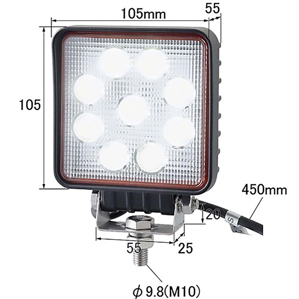 公式】パーマンショップ-LEDワークランプ 9LED DC9～80V 防水: 自動車