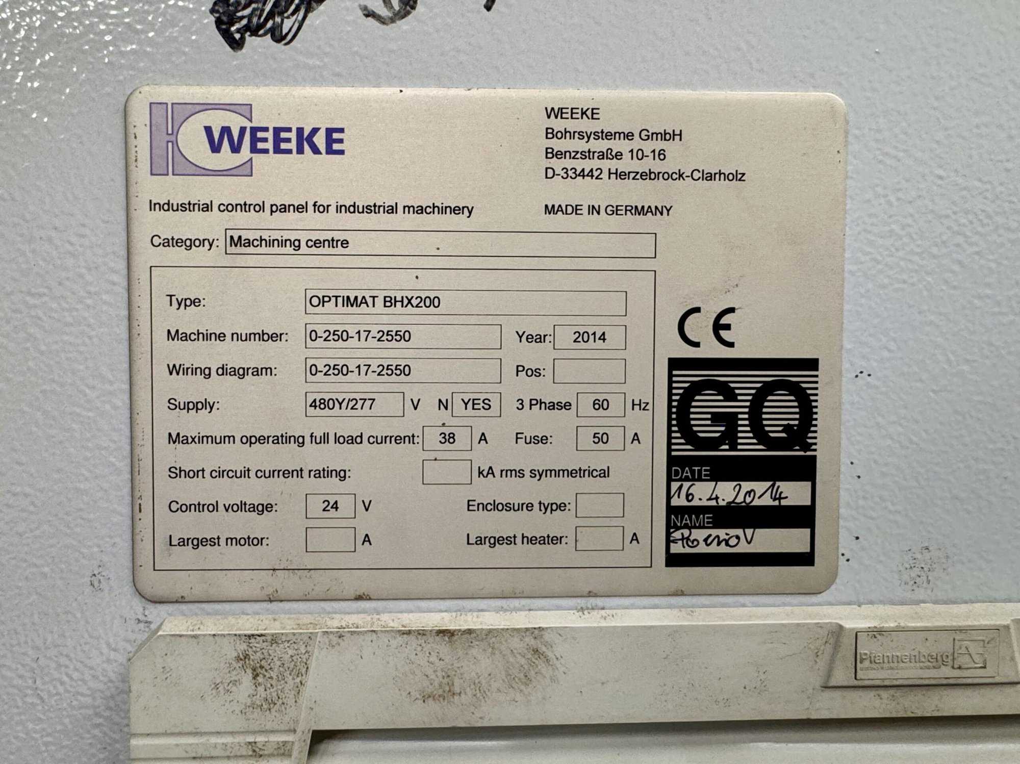 HOMAG Weeke BHX-200 Vertical CNC Machining Center - Panel Wood