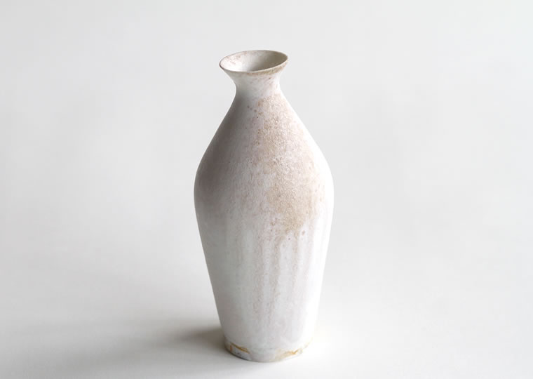 薪窯白磁 徳利 | Works | 田淵太郎 | panorama