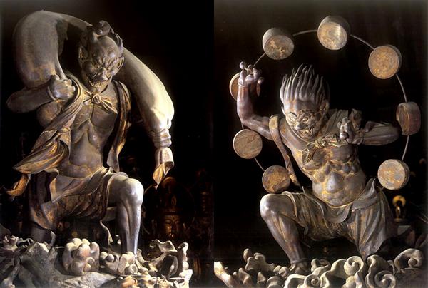 京都・三十三間堂/風神・雷神(鎌倉)】インドの聖典リグ・ヴェーダに