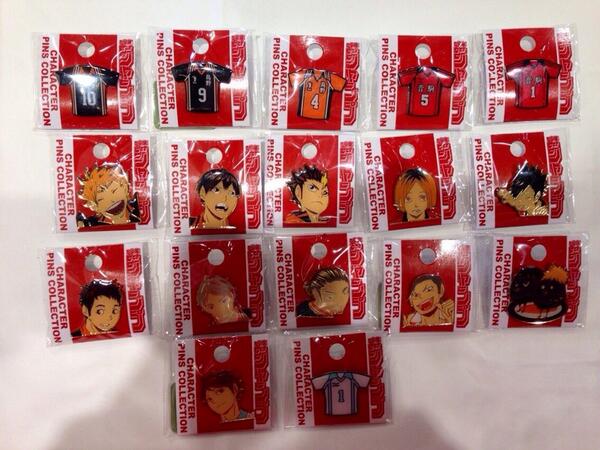 ハイキュー‼︎』ピンズ！各450円 ジャンプショップで好評発売中！