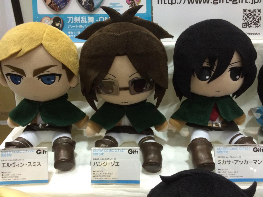 進撃の巨人 ぬいぐるみ マスコット フィギュア キーホルダー 缶バッジ