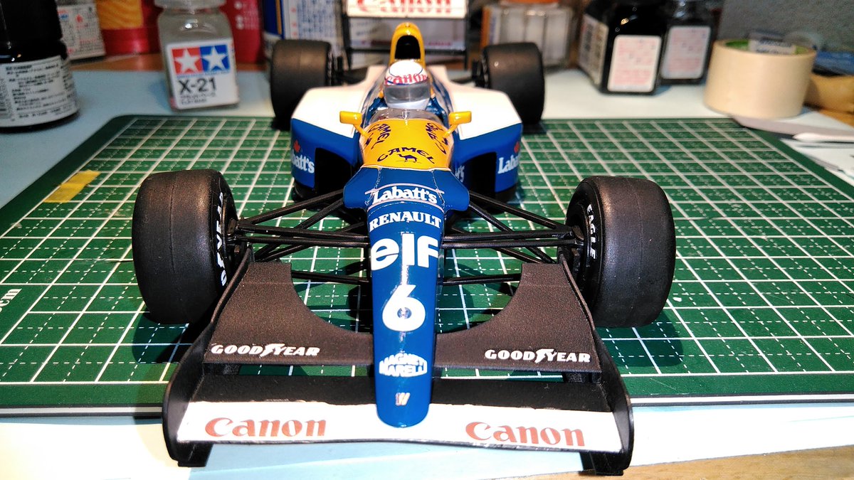 ハセガワ-1/24ウィリアムズFW14B、完成しました。半年かかりましたが