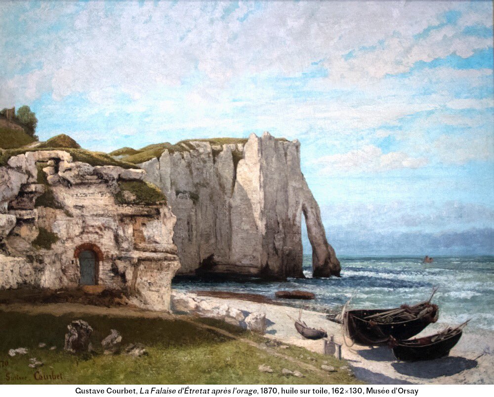 絵画で巡る旅】#ギュスターヴ・クールベ の『雷雨の後のエトルタの崖