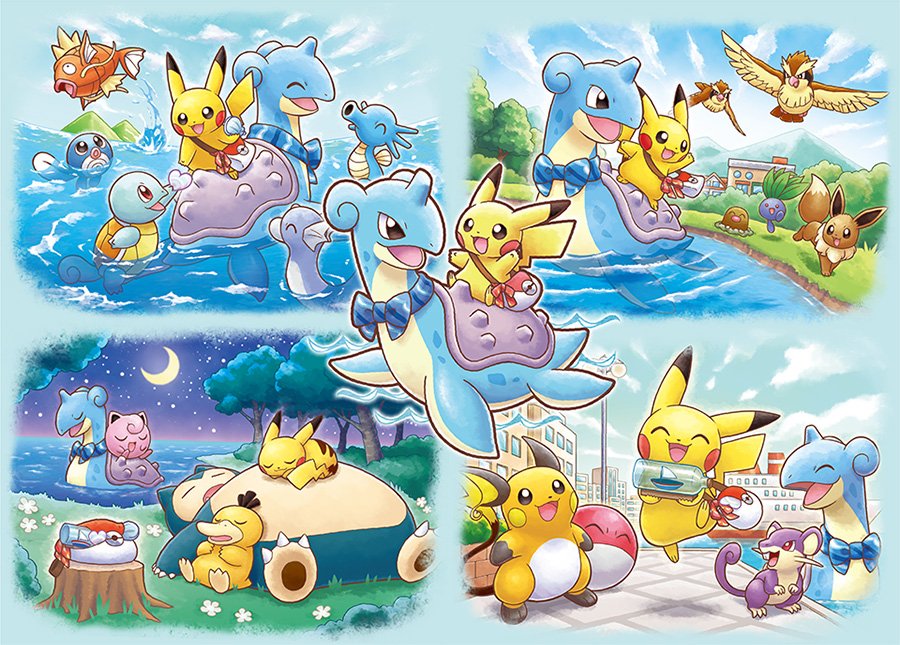 明日、ラプラスに乗って旅をするピカチュウのグッズが #ポケモン