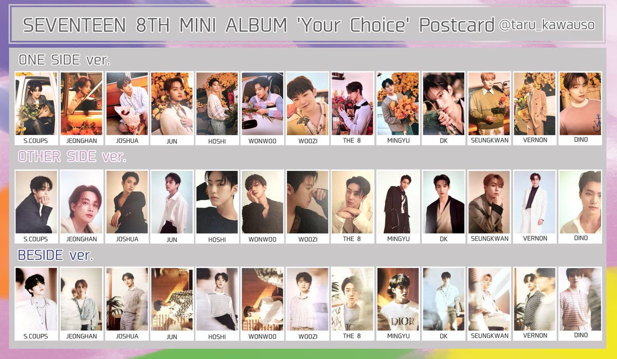 SEVENTEEN セブチ トレカ一覧 Your Choice POSTCARD