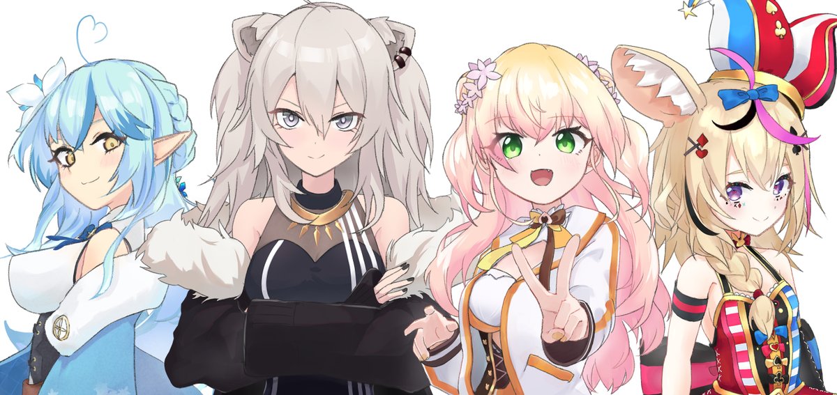 桃鈴ねね ,尾丸ポルカ ,獅白ぼたん ,雪花ラミィ 「ねぽらぼ