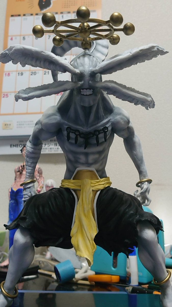 従兄が作った呪術廻戦の摩虎羅です フィギュアを作り始めて3ヶ月でこの