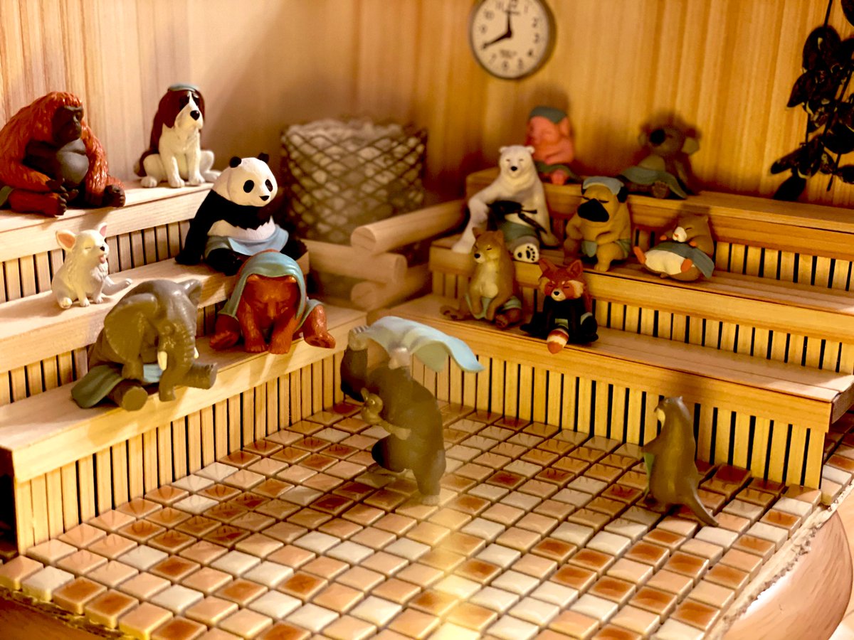 どうぶつサウナ のじょ湯』 ガチャガチャのどうぶつサウナシリーズを