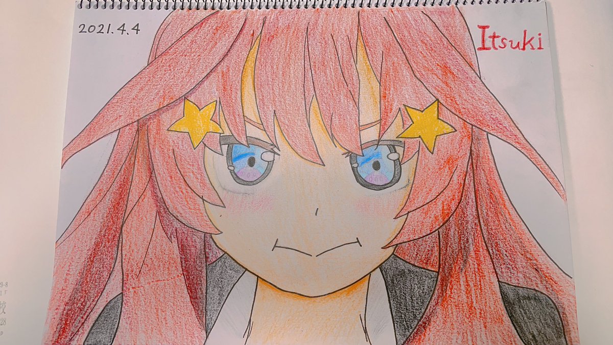 中野五月！！ ほんとは1枚に5人描こうとして、描いてたんだけどなんか