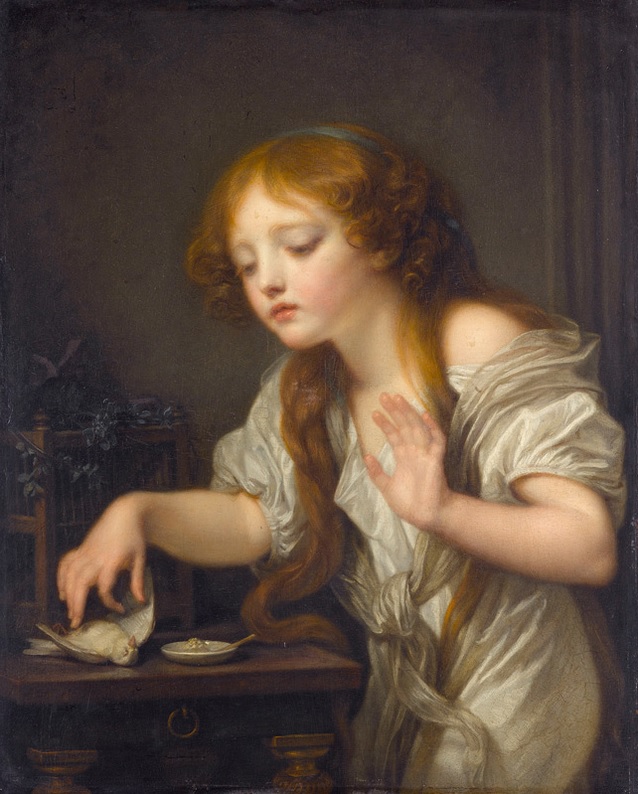 ジャン・バティスト・グルーズ「死んだ鳥」 Jean-Baptiste Greuze 