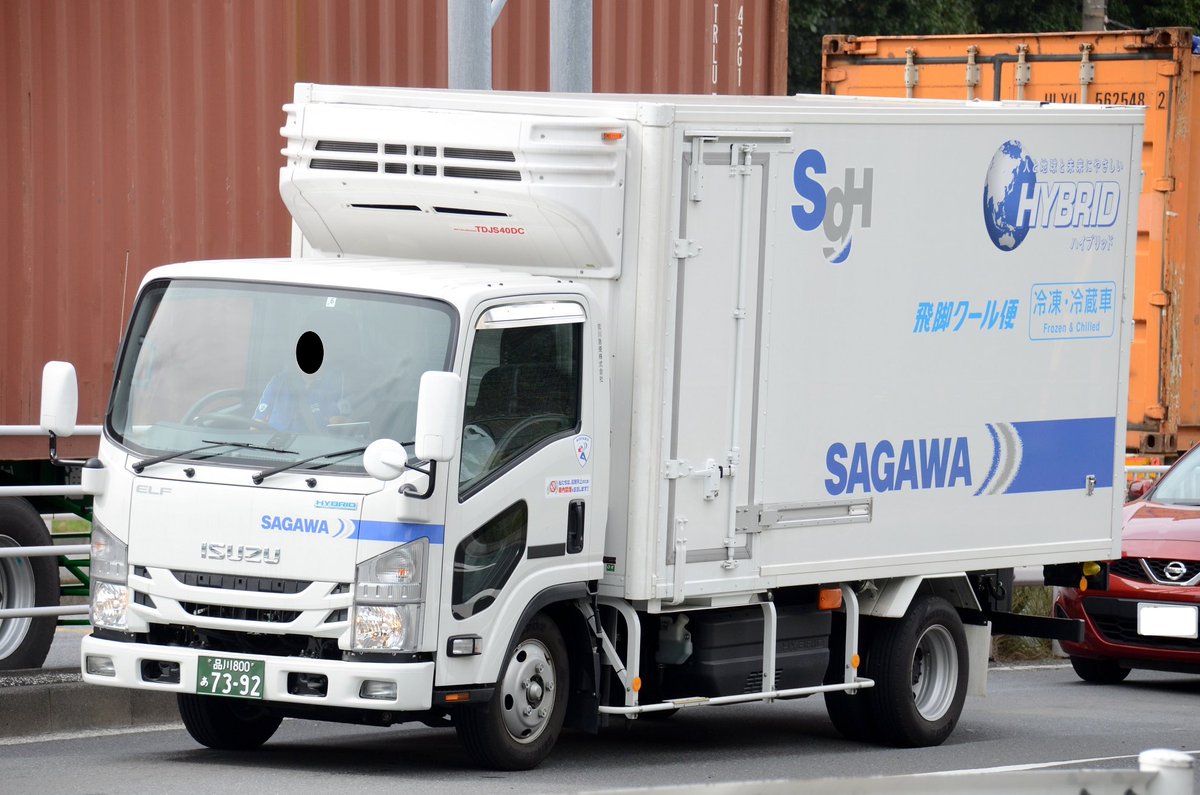 いすゞ・エルフ ハイブリッド 佐川急便 6代目エルフ後期型NLR