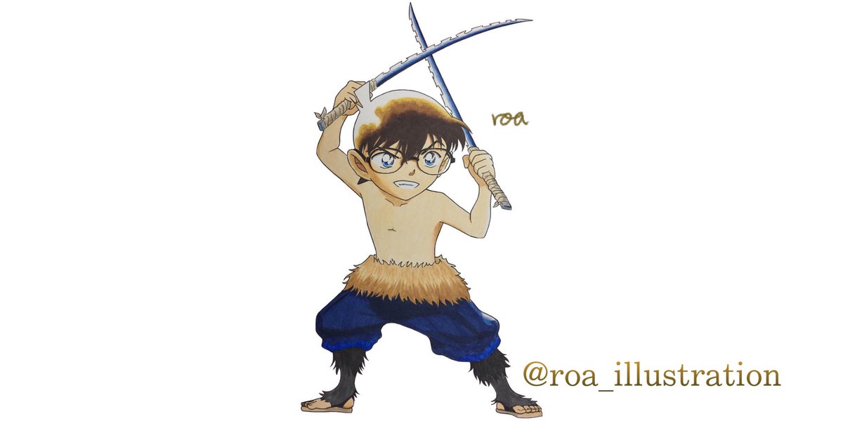 着せ替えコナンくん コナンくん×嘴平伊之助 #名探偵コナン #江戸川