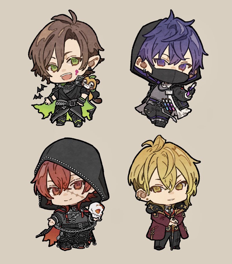 浦島坂田船ハロウィンライブにて販売されるグッズのSDイラストを描かせ