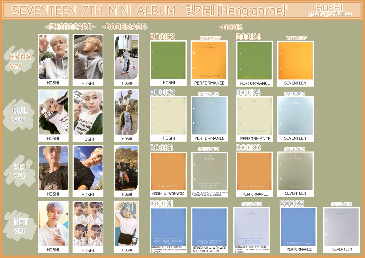 SEVENTEEN セブチ 헹가래 Heng:garae ヘンガレ PHOTOCARD BOOKMARK