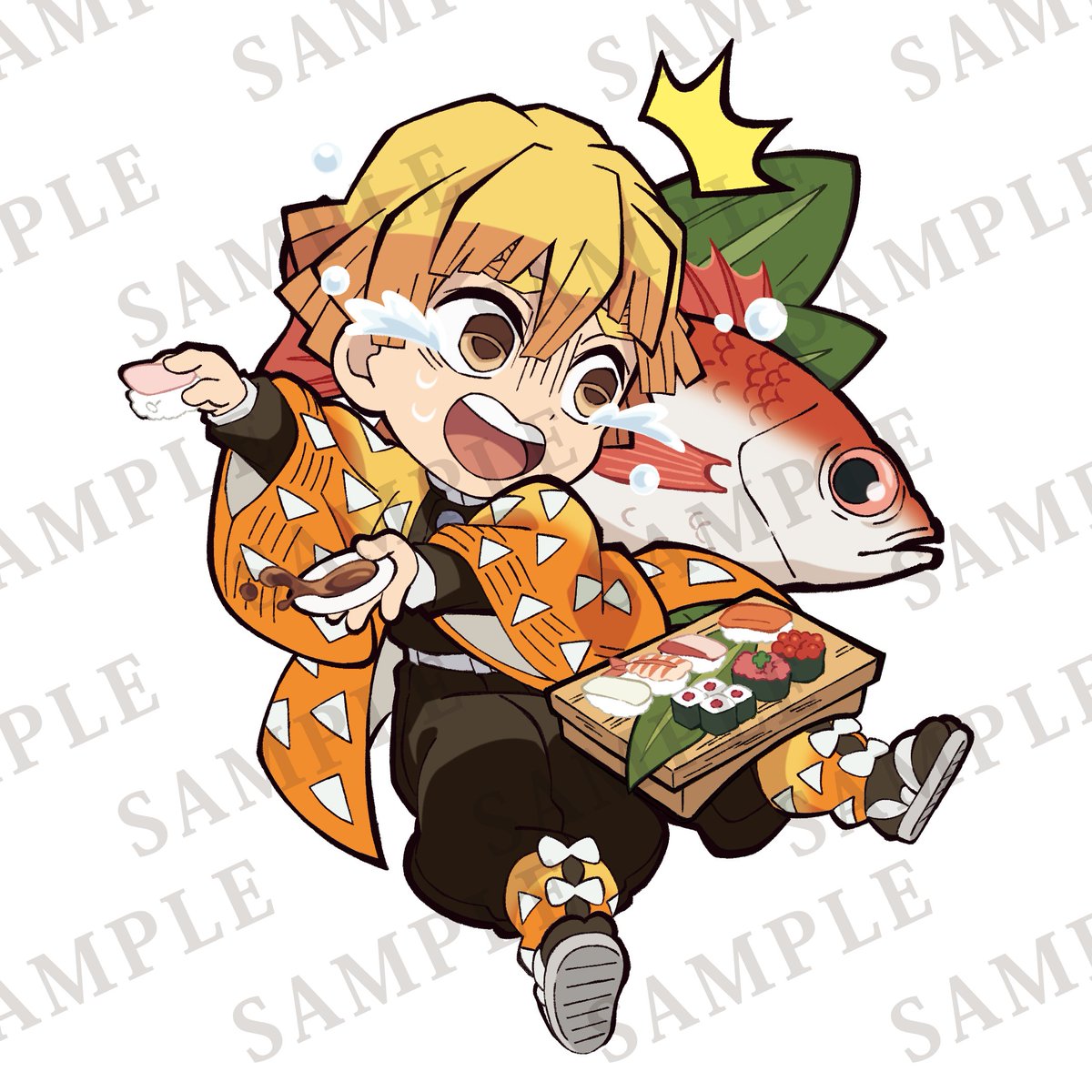 我妻善逸 全集中展 キービジュアル 20点 鬼滅の刃 缶バッジ