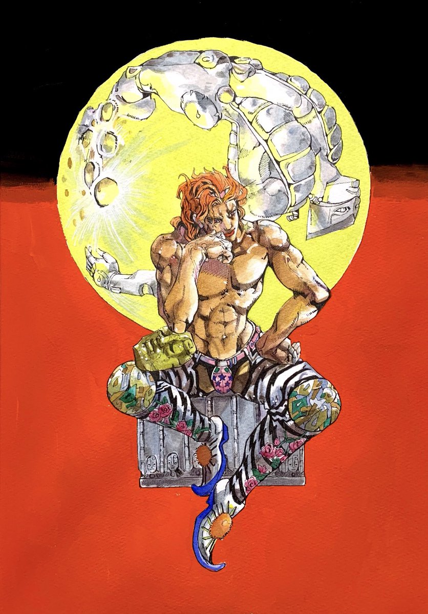 水彩画でジョジョ展のDIOのイラストを描きました。 原画が欲しかったの