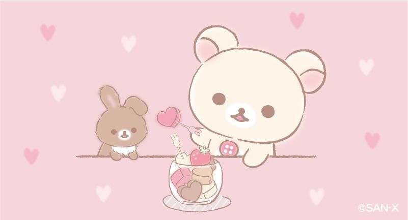 あーーん✨ #コリラックマとうさぎティータイム