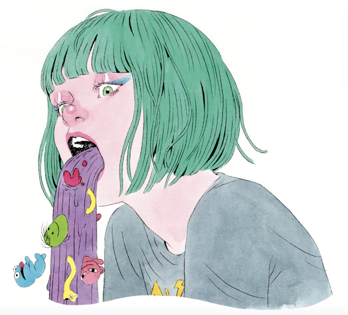 BiSHメンバーのアユニ・Dさん率いるバンドPEDROのグッズ描きました