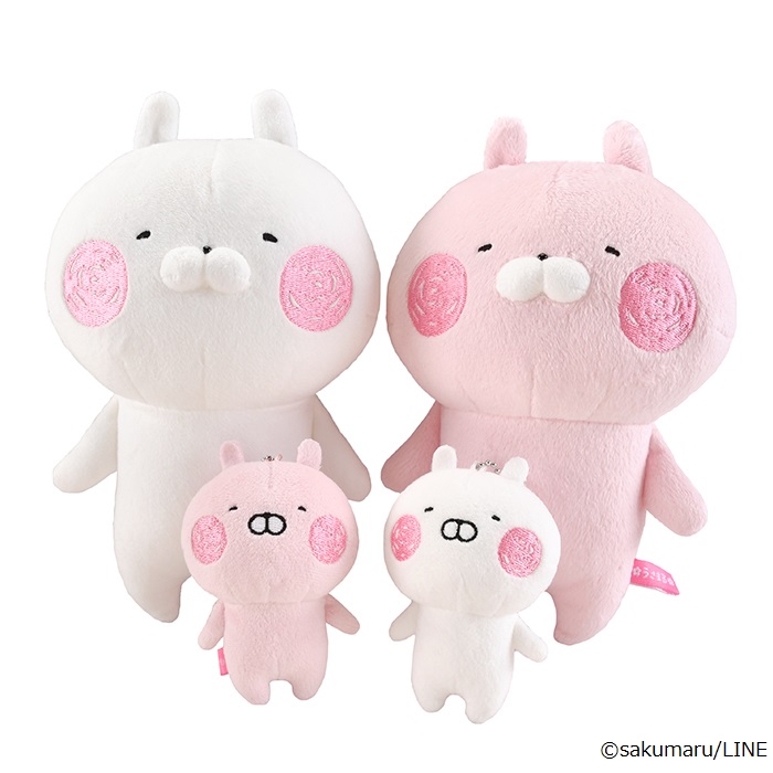 新登場／ ピンクほっぺのにんまり姿が可愛らしい、#うさまる＆#うさこ