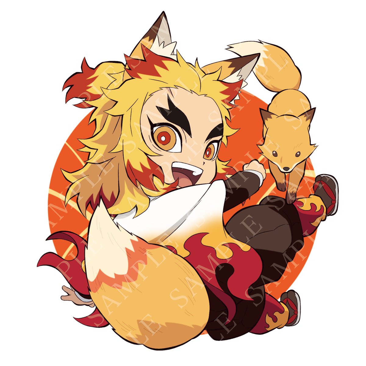 d*9様 北海道　宮城 煉獄杏寿郎 全集中展 鬼滅の刃 ご当地　アクリルチャーム