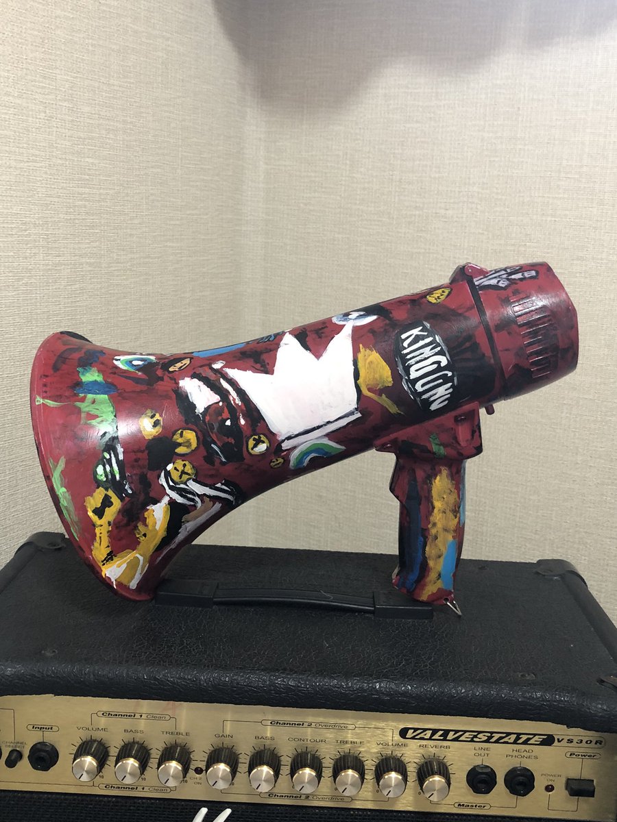 拡声器ペイントしました!!!常田さんが使用していた初代拡声器を参考