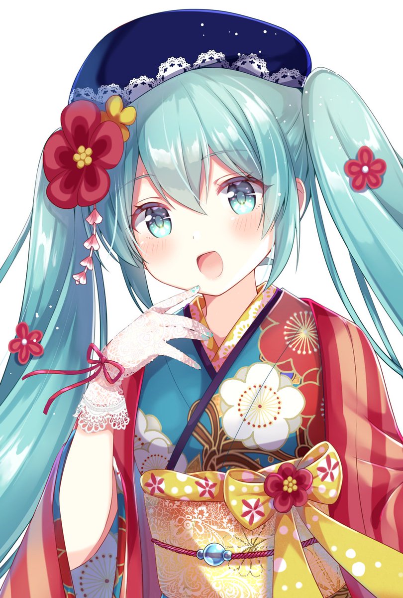 初音ミク2021年福袋のイラストを担当しました✨ お着物ミクちゃん！手