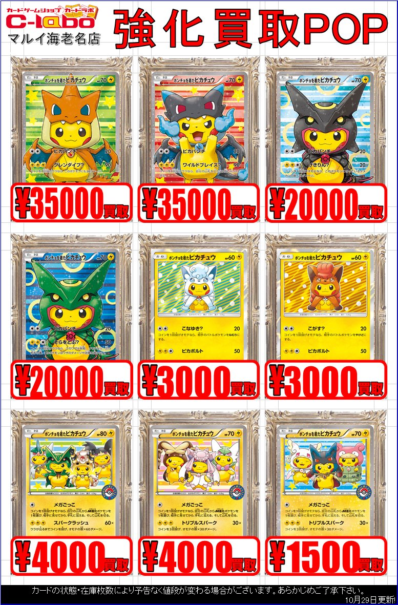 ポケカ買取 強化！ ポンチョを着たピカチュウ メガリザードンポンチョ