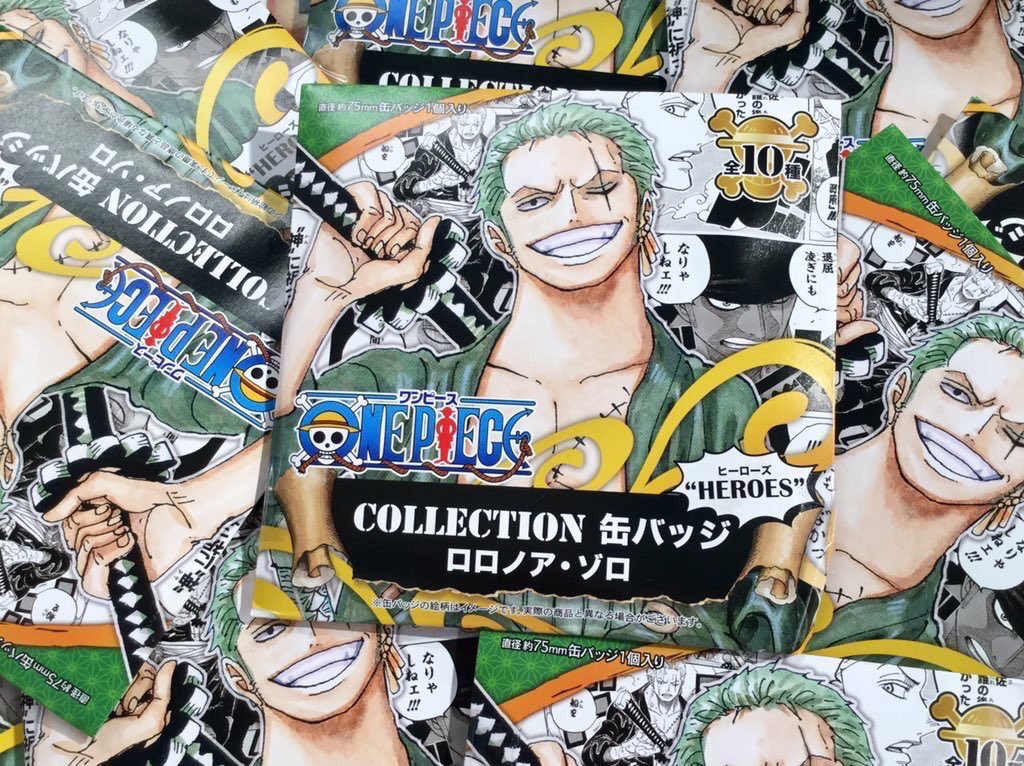 再入荷】原画商品 コレクション缶バッジ“HEROES”(全10種) ロロノア