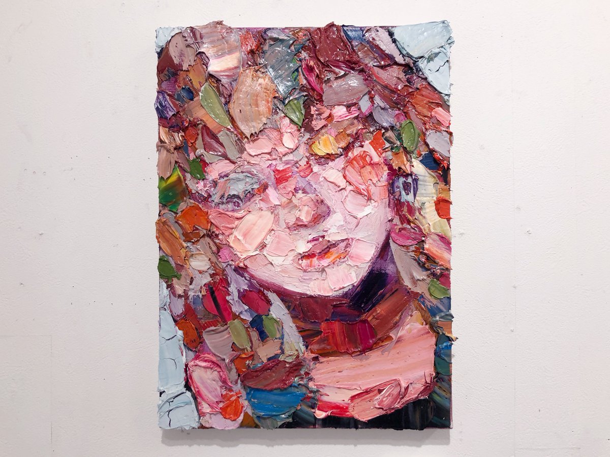 藤川さきさんの個展「無濾過の絵具」を本郷東大前のRiver Coffee