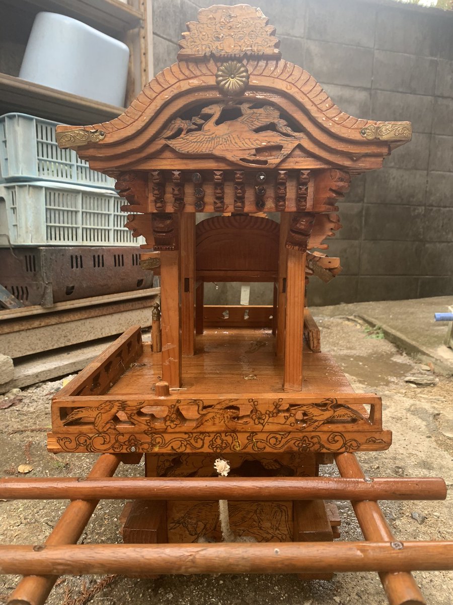 価値あり。石川型かなりのレアミニだんじり木彫り