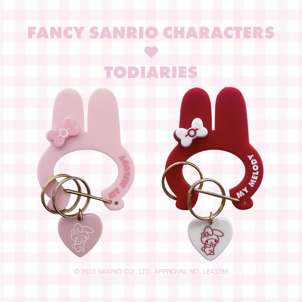 TODIARIES × FANCY SANRIO CHARACTERS ▫️MY MELODY カラビナ