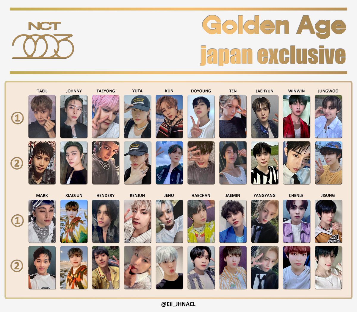 nct 2023 golden age photocard template 엔시티 골든에이지 포카