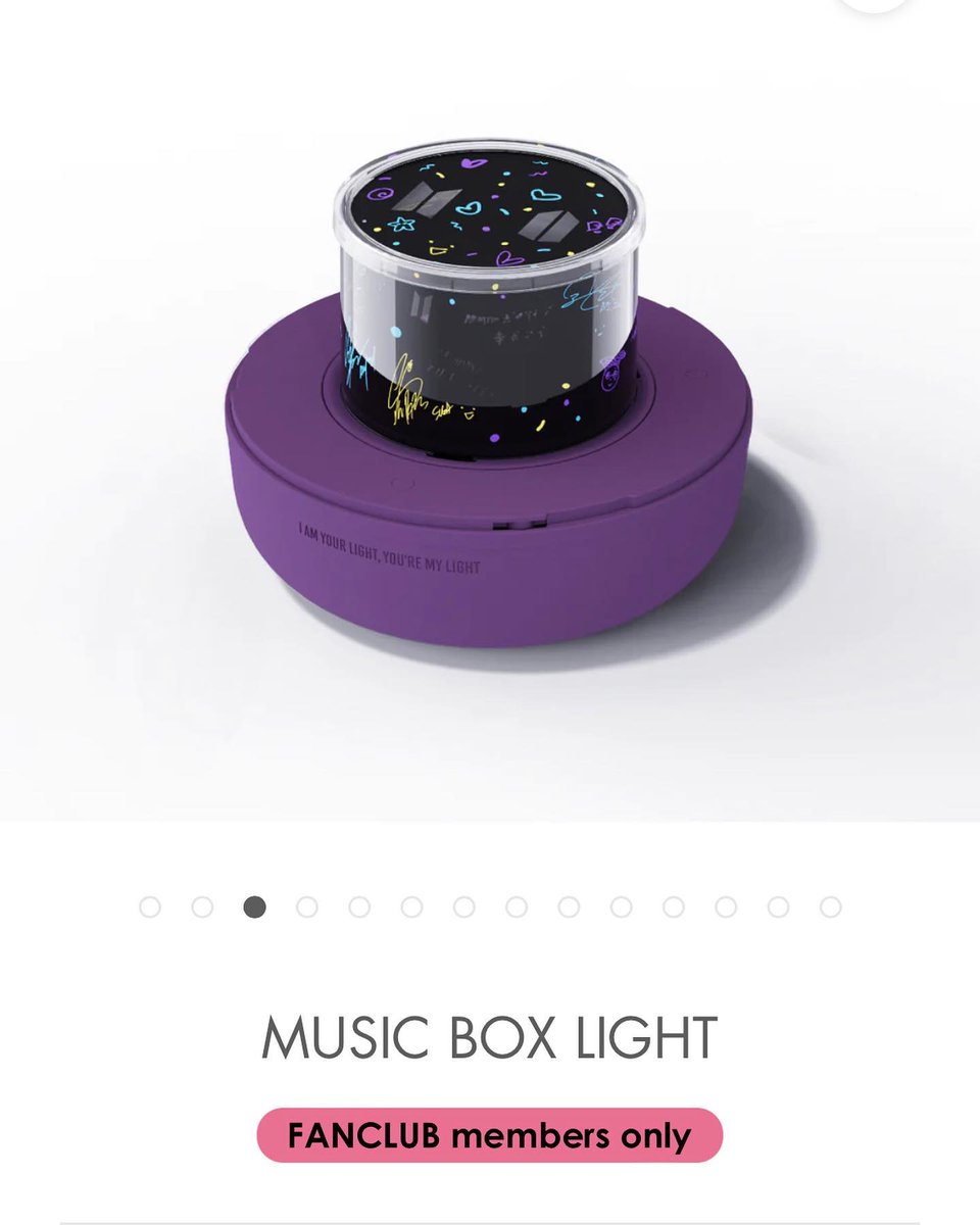 BTS Japan Fan Club Limited Edition music box light now available
