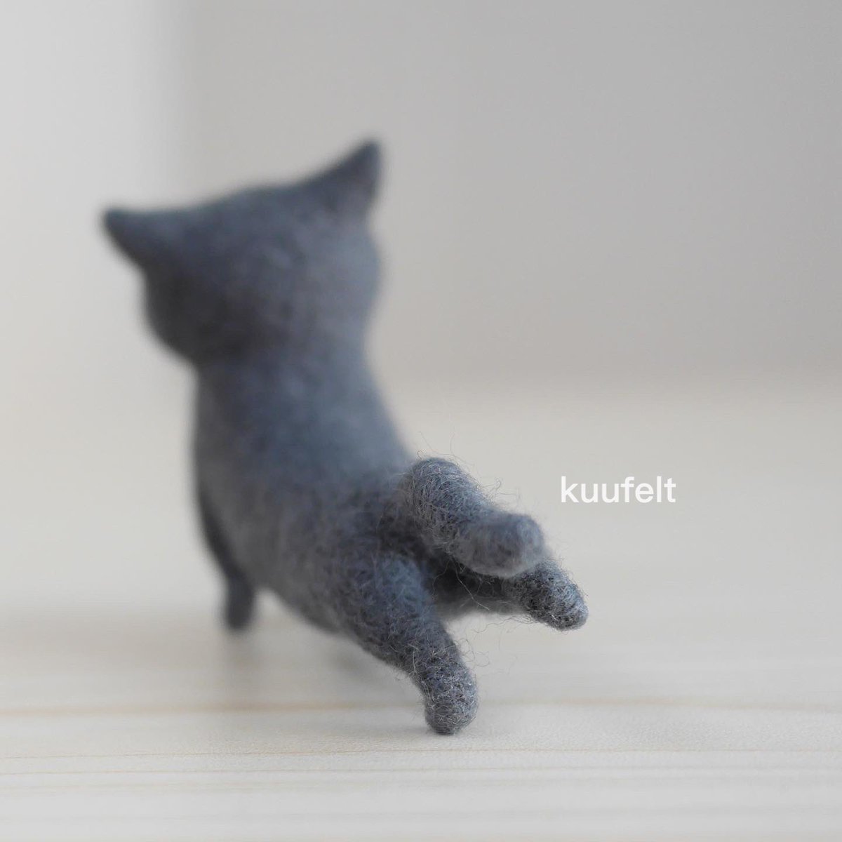 ブルーくん #羊毛フェルト #猫 #ロシアンブルー風