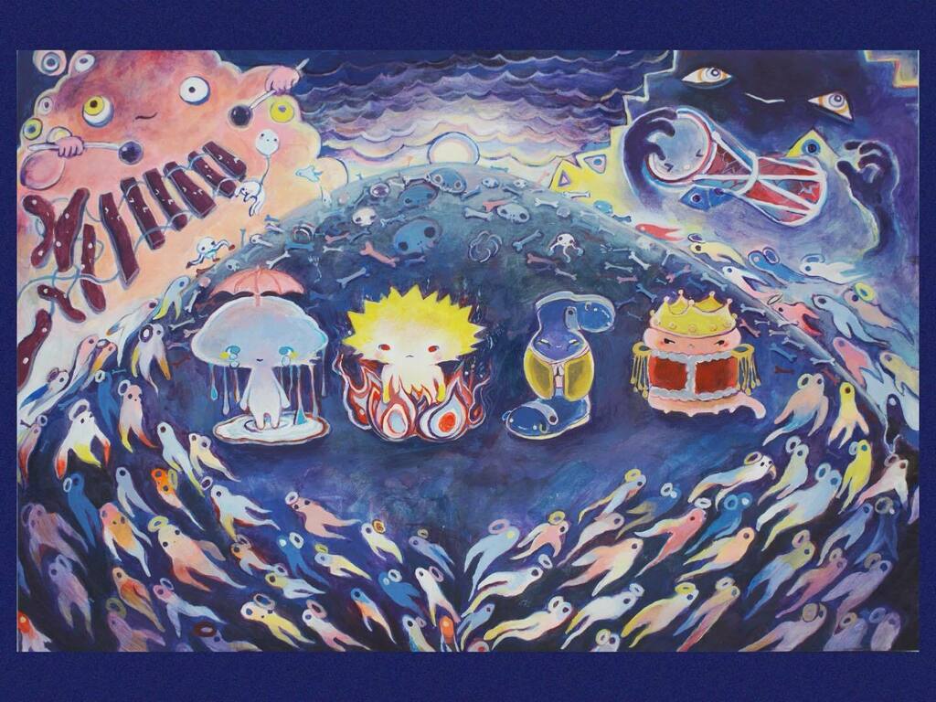 黄菊しーく 水彩画 si_kyu 2010年 原画