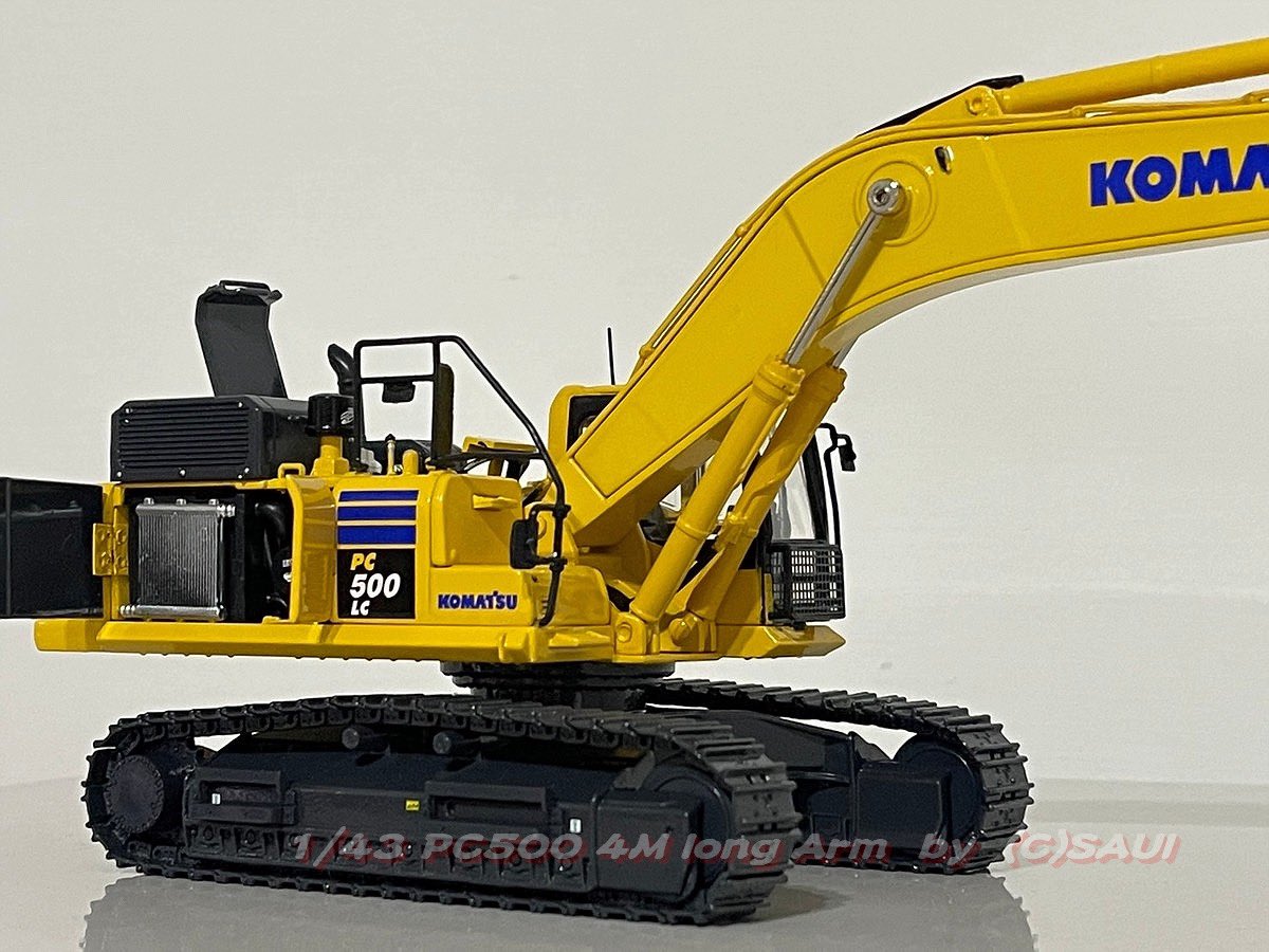1/43 komatsu PC500 + 4M接手 大斗 #cat#コマツ#PC200#kobelco#油圧