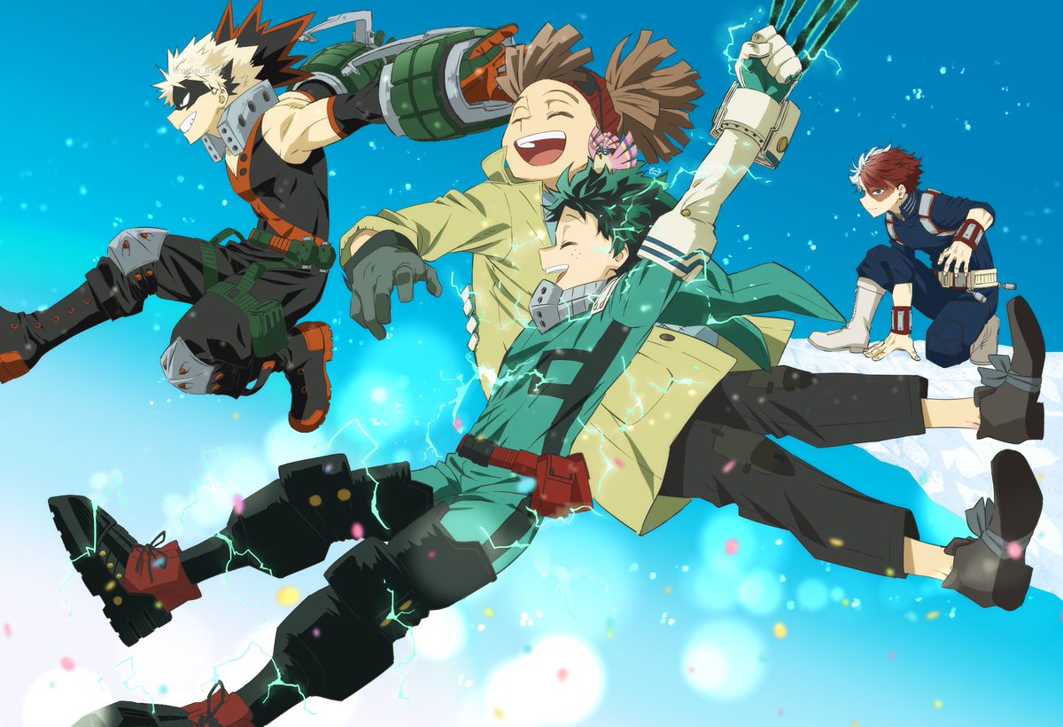 爆豪勝己 ,緑谷出久 ,轟焦凍 「ワールドヒーローズミッション最高でした!