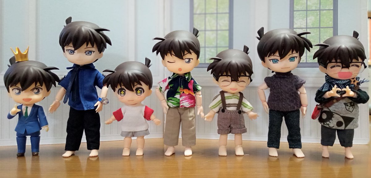 左から #ねんどろいど #ピコニーモP #YMYドール #オビツ11 #キュー