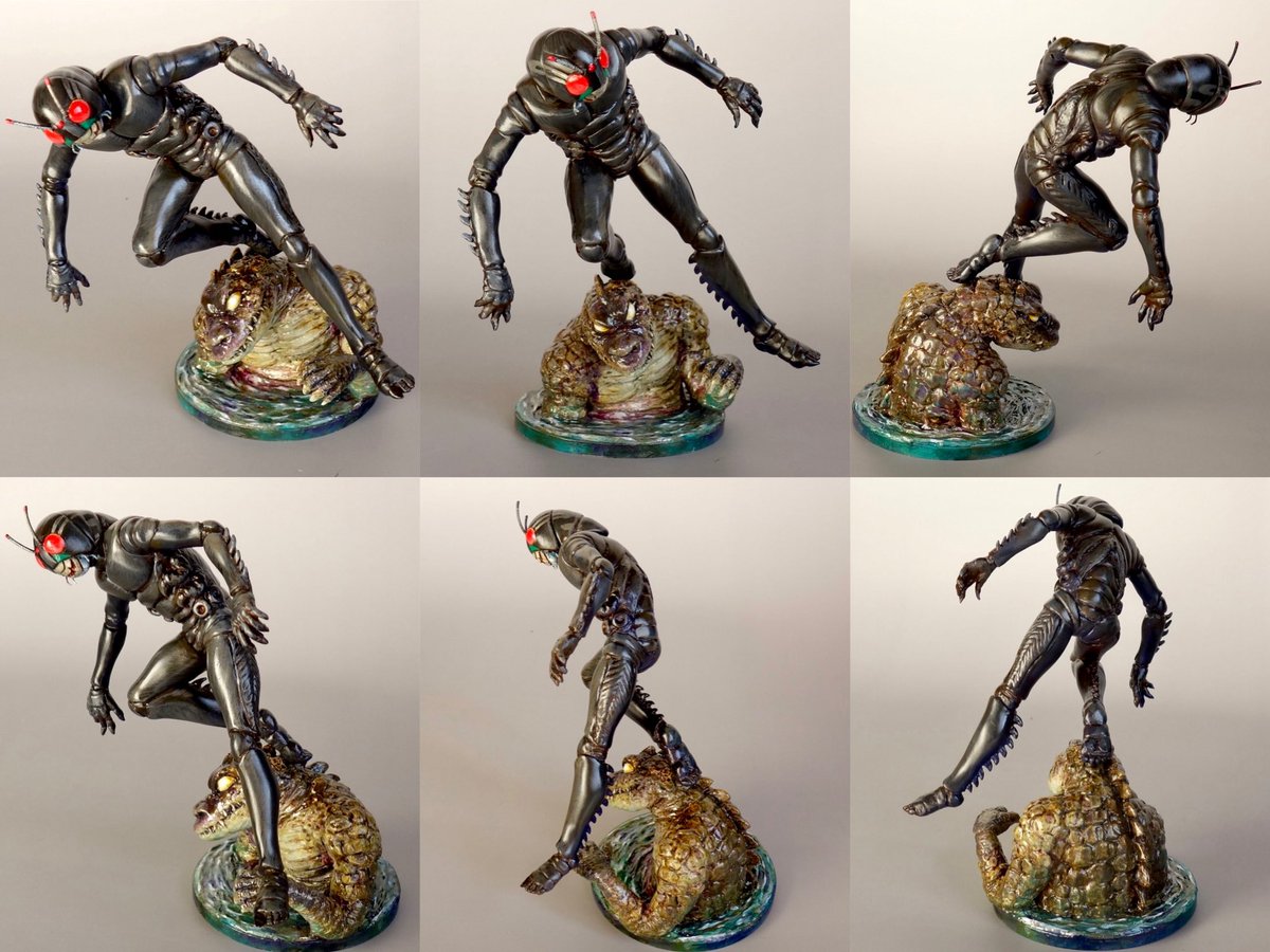 原作萬画版 仮面ライダーBlack ファンドでフィギュアを自作しました